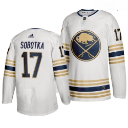 Sabres 17 Vladimir Sobotka White 50th Anniversary Adidas Jersey