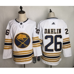 Sabres 26 Rasmus Dahlin White 50th Anniversary Adidas Jersey