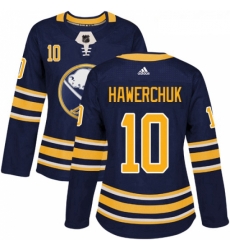 Womens Adidas Buffalo Sabres 10 Dale Hawerchuk Premier Navy Blue Home NHL Jersey 