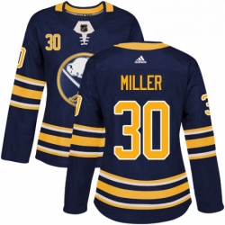 Womens Adidas Buffalo Sabres 30 Ryan Miller Premier Navy Blue Home NHL Jersey 