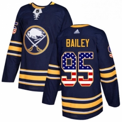 Womens Adidas Buffalo Sabres 95 Justin Bailey Authentic Navy Blue USA Flag Fashion NHL Jersey 