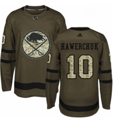 Youth Adidas Buffalo Sabres 10 Dale Hawerchuk Authentic Green Salute to Service NHL Jersey 