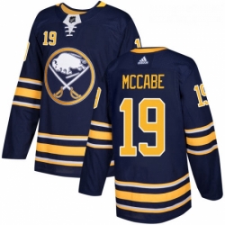 Youth Adidas Buffalo Sabres 19 Jake McCabe Premier Navy Blue Home NHL Jersey 