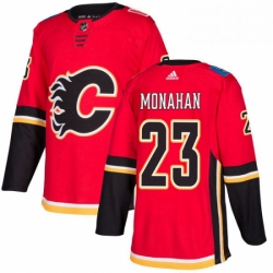 Mens Adidas Calgary Flames 23 Sean Monahan Authentic Red Home NHL Jersey 