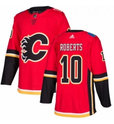 Youth Adidas Calgary Flames 10 Gary Roberts Authentic Red Home NHL Jersey 