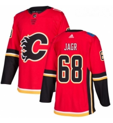 Youth Adidas Calgary Flames 68 Jaromir Jagr Premier Red Home NHL Jersey 