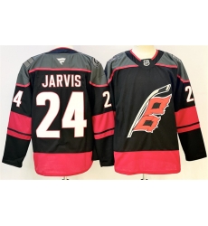 Men Carolina Hurricanes 24 Seth Jarvis Black 2024 25 Home Stitched Hockey Jersey
