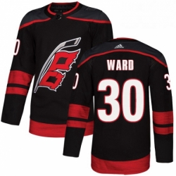 Mens Adidas Carolina Hurricanes 30 Cam Ward Premier Black Alternate NHL Jersey 