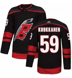 Youth Adidas Carolina Hurricanes 59 Janne Kuokkanen Premier Black Alternate NHL Jersey 