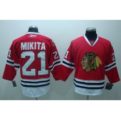 Blackhawks #21 Stan Mikita Stitched Red NHL Jersey