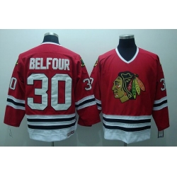 Blackhawks #30 ED Belfour Stitched Red CCM Throwback NHL Jersey