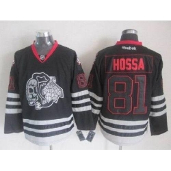 Blackhawks #81 Marian Hossa New Black Ice Stitched NHL Jersey