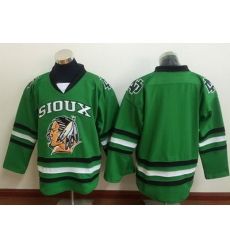 Blackhawks Blank Green Sioux Stitched NHL Jersey