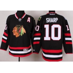 Chicago Blackhawks 10 Patrick Sharp Black 2014 Stadium Series NHL Jersey A PATCH