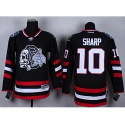 Chicago Blackhawks #10 Patrick Sharp Black(White Skull) 2014 Stadium Series Stitched NHL Jersey