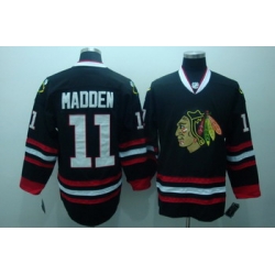 Chicago Blackhawks 11 John Madden Black Jerseys