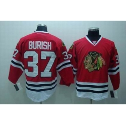 Chicago Blackhawks #37 Adam Burish Jerseys red