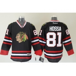 Chicago Blackhawks #81 Marian Hossa Black Stitched NHL Jersey