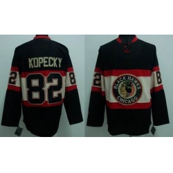 Chicago Blackhawks #82 Tomas Kopecky black jersey