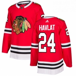 Mens Adidas Chicago Blackhawks 24 Martin Havlat Premier Red Home NHL Jersey 