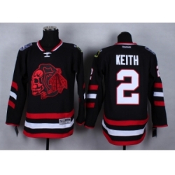 NHL Chicago Blackhawks #2 Duncan Keith Stitched black jersey[2014 new]