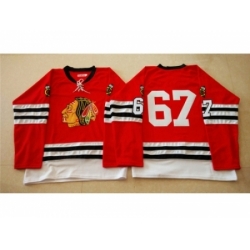 NHL Mitchell And Ness 1960-61 Chicago Blackhawks #67 Noname red Throwback jerseys