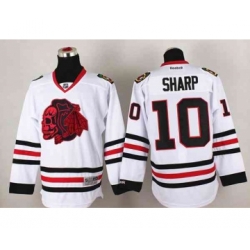 nhl jerseys chicago blackhawks #10 patrick sharp white[the skeleton head]