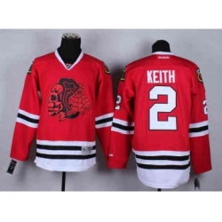 nhl jerseys chicago blackhawks #2 keith red[the skeleton head]