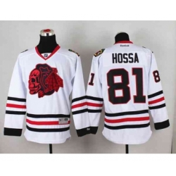 nhl jerseys chicago blackhawks #81 hossa white[the skeleton head]