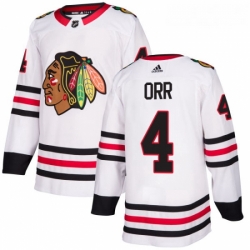 Youth Adidas Chicago Blackhawks 4 Bobby Orr Authentic White Away NHL Jersey 