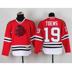 youth nhl jerseys chicago blackhawks #19 toews red[the skeleton head]