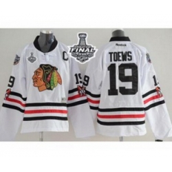 youth nhl jerseys chicago blackhawks #19 toews white[2015 winter classic][2015 stanley cup]