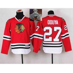 youth nhl jerseys chicago blackhawks #27 oduya red[2015 Stanley cup champions][oduya]