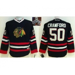 youth nhl jerseys chicago blackhawks #50 crawford black[2015 Stanley cup champions]