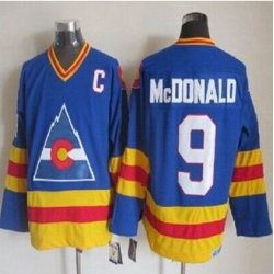 Colorado Avalanche #9 Lanny Mcdonald Blue CCM Throwback Stitched NHL Jersey