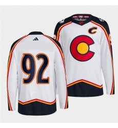 Women Colorado Avalanche 92 Gabriel Landeskog 2022 23 White Reverse Retro Stitched Jersey