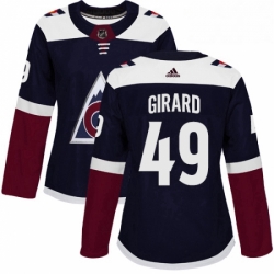 Womens Adidas Colorado Avalanche 49 Samuel Girard Authentic Navy Blue Alternate NHL Jersey 