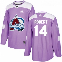 Youth Adidas Colorado Avalanche 14 Rene Robert Authentic Purple Fights Cancer Practice NHL Jersey 