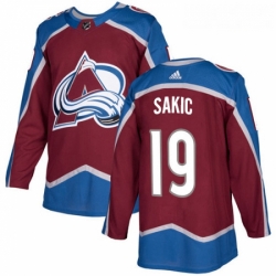 Youth Adidas Colorado Avalanche 19 Joe Sakic Premier Burgundy Red Home NHL Jersey 