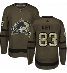 Youth Adidas Colorado Avalanche 83 Matt Nieto Premier Green Salute to Service NHL Jersey 