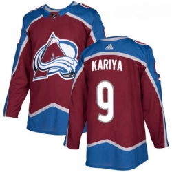 Youth Adidas Colorado Avalanche 9 Paul Kariya Authentic Burgundy Red Home NHL Jersey 