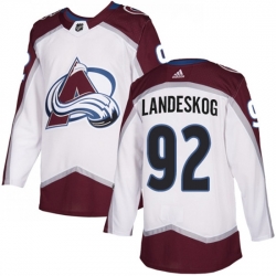 Youth Colorado Avalanche #92 Gabriel Landeskog White Stitched NHL Jersey