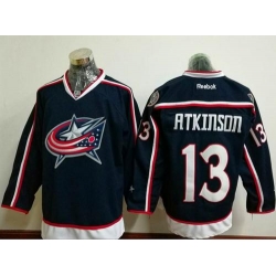 Blue Jackets #13 Cam Atkinson Navy Blue Home Stitched NHL Jersey