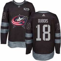 Mens Adidas Columbus Blue Jackets 18 Pierre Luc Dubois Premier Black 1917 2017 100th Anniversary NHL Jersey 