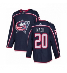 Mens Adidas Columbus Blue Jackets 20 Riley Nash Premier Navy Blue Home NHL Jersey 