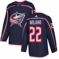 Youth Adidas Columbus Blue Jackets 22 Sonny Milano Premier Navy Blue Home NHL Jersey 