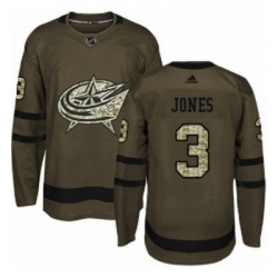 Youth Adidas Columbus Blue Jackets 3 Seth Jones Premier Green Salute to Service NHL Jersey 