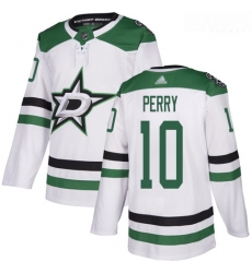 Stars #10 Corey Perry White Road Authentic Stitched Hockey Jersey