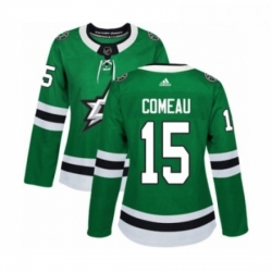 Womens Adidas Dallas Stars 15 Blake Comeau Premier Green Home NHL Jersey 