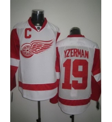 Detroit Red Wings 19 YZERMAN white Jerseys